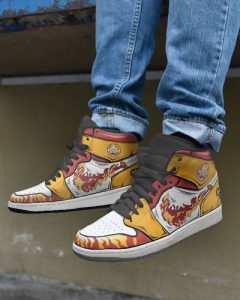 Rengoku Shoes Demon Slayers Jordan 1 Sneakers V55 photo review